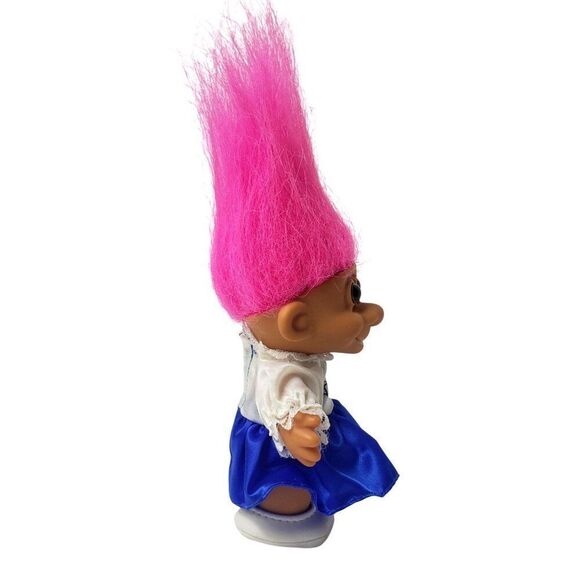 Vintage Russ Troll Doll Isreal Jewish 5" Doll Around The World Pink Hair RARE HT - Picture 2 of 4